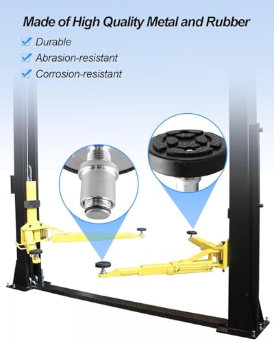 2 Pcs 35mm 2 Post Car Lift Feet Rubber Tray Heightening Feet Plus High Leg