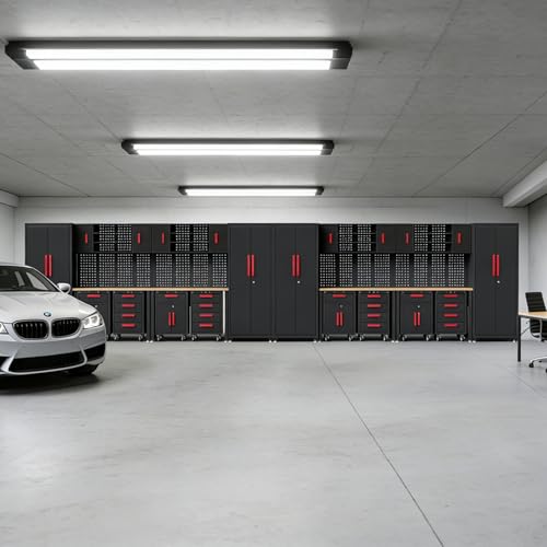 24Pcs Garage Cabinet Storage System