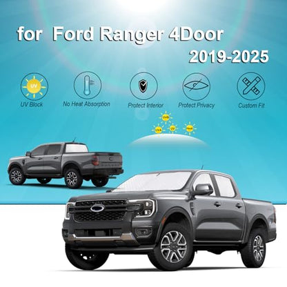 6pcs Thicken Sun Shade for Ford Ranger 4Door 2019