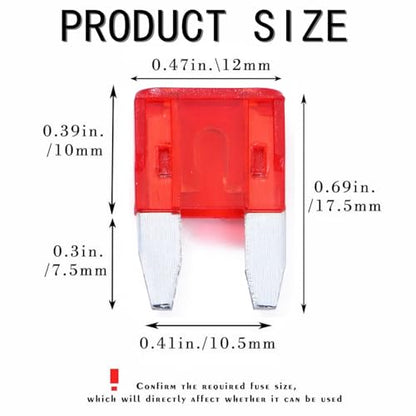 100 Pack Auto Fuses 10AMP APM (100 Count)