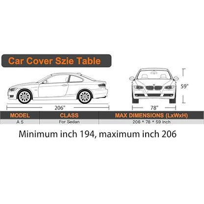 Waterproof Car Cover All Weather Snowproof UV Protection Windproof Outdoor Full car Cover