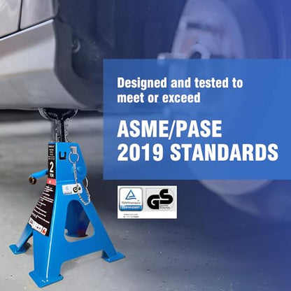 Car Jack Stands 2 Ton with Double Locking and Large Foot Base for Lifting Cars
