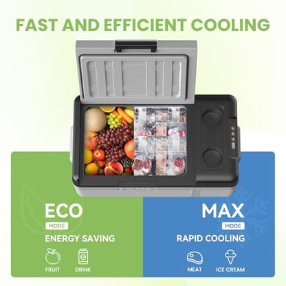 Car Refrigerator 12 Volt Portable Car Fridge 16 Quart（15 L Electric Cooler with AC