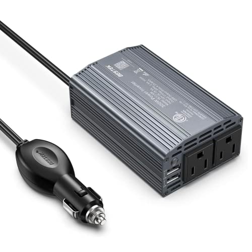 300W Power Inverter DC 12V to 110V AC Car Inverter with 4.2A Dual USB Car Adapter