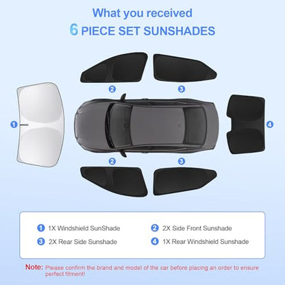 6pcs Car Window Shades for Nissan Altima 2019