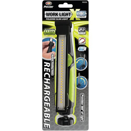 W2232 650 Lumen Rechargeable Folding Slim Work Light