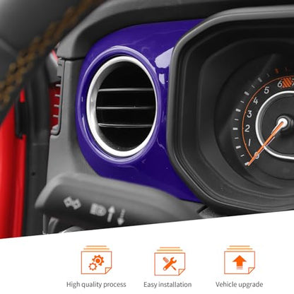 Purple Center Console Dashboard Trim Overlay for 2024+ Jeep Wrangler JL Interior Accessories