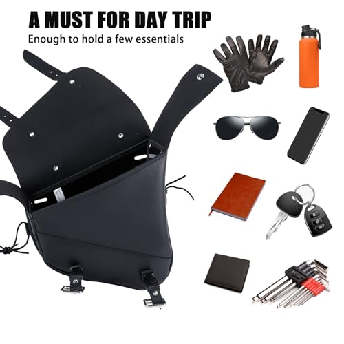 Motorcycle Saddle Bags Leather Motorcycle Solo Swing Arm Bag For Softails Sportsters Choppers Waterproof Side Bags