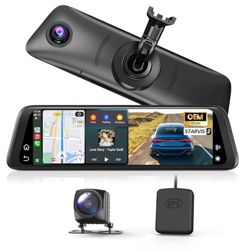 Dual 2K OEM Rear View Mirror Camera with Carplay