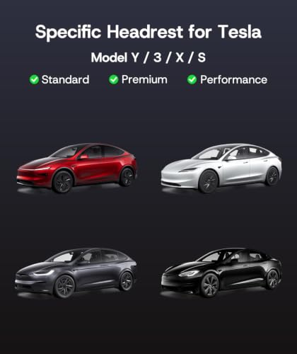 Car Headrest Pillow & Lumbar Support Pillow Set for Tesla Model 3