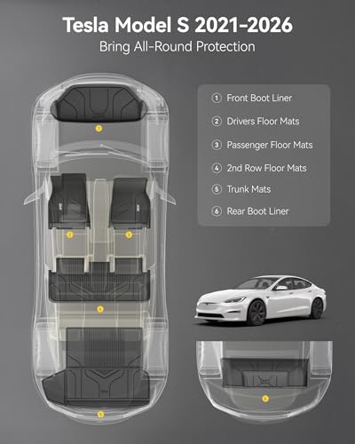 Floor Mats & Cargo Liner Fit for Tesla Model S 2021