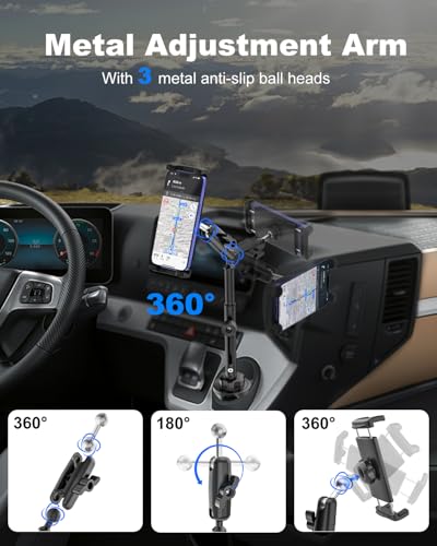 iPad Cup Holder Car Mount Heavy Duty with Height Adjust