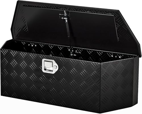 36 Inch Heavy Duty Aluminum Plated Tool Box Pick Up Truck Bed RV Trailer Tongue Toolbox Waterproof Storage Organizer with Lock and Keys