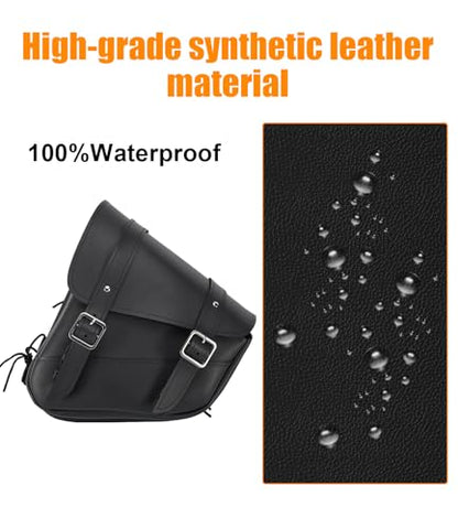 Motorcycle Saddle Bags Leather Motorcycle Solo Swing Arm Bag For Softails Sportsters Choppers Waterproof Side Bags
