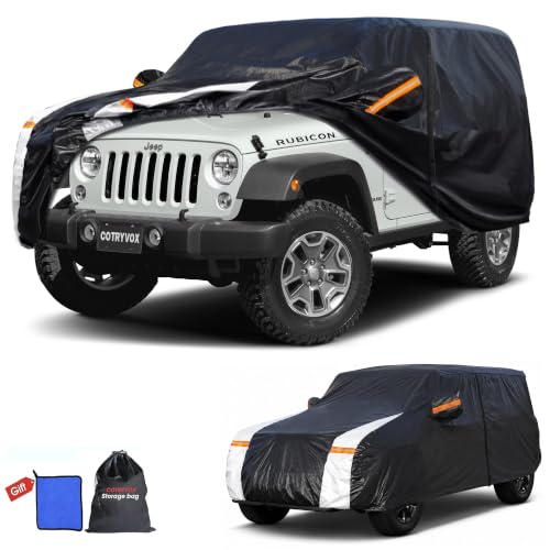 Multi Layer Car Cover Custom Fit for Jeep Wrangler 2 Door CJ YJ JK JL