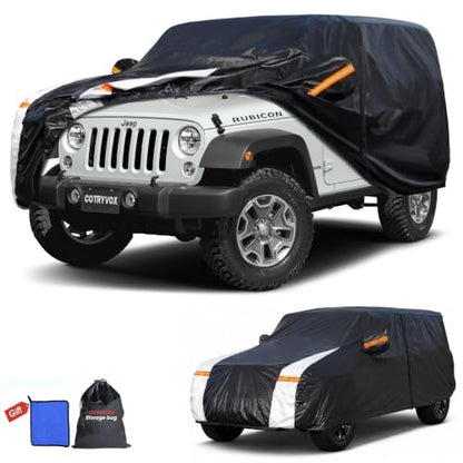Multi Layer Car Cover Custom Fit for Jeep Wrangler 2 Door CJ YJ JK JL