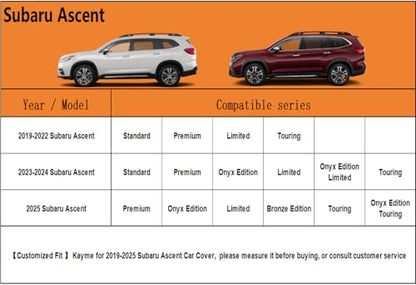 6 Layers Waterproof SUV Car Cover for Subaru Ascent 2018