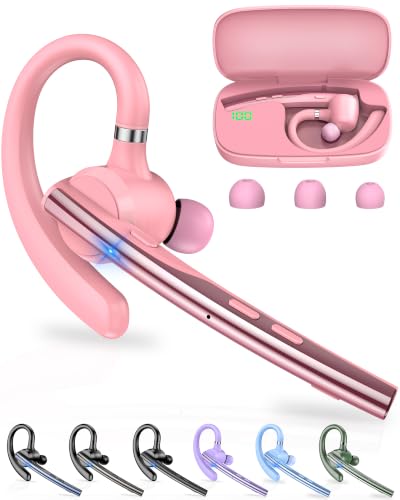 Bluetooth Headset V5.1 72H Talk Time Dual Mic with Mute Button for Business