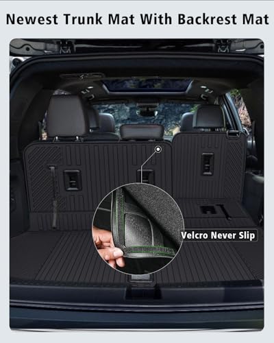 Floor Mats & Cargo Mat with Backrest Mat for Chevy Traverse 2024