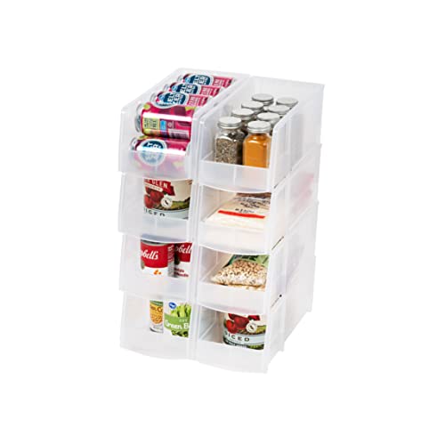 8-Pack, Large Clear Stackable Storage Bins (8 Count)