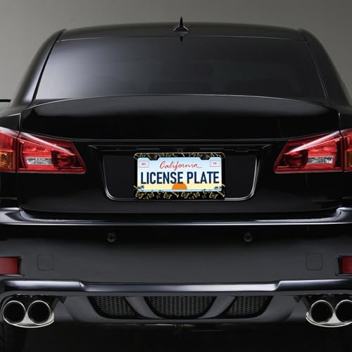 Golden Butterfly License Plate Frames