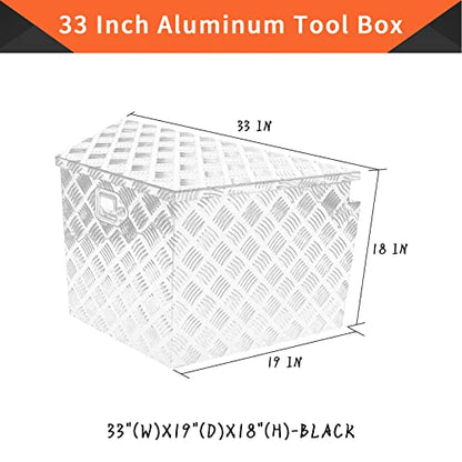 33 Inch Aluminum Trailer Tongue Tool Box 5 Bar Tread Wide Utility
