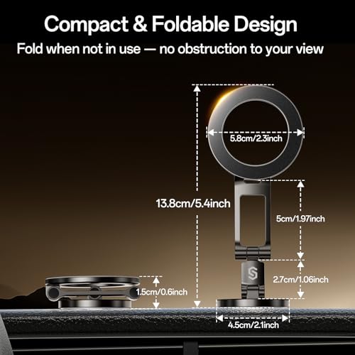 Fits MagSafe Car Mount Magnetic Phone Holder for Dash and Tesla