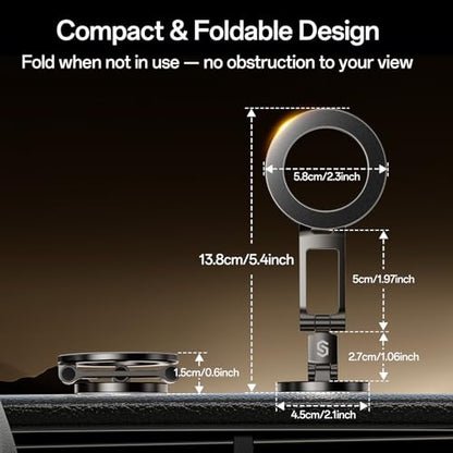 Fits MagSafe Car Mount Magnetic Phone Holder for Dash and Tesla