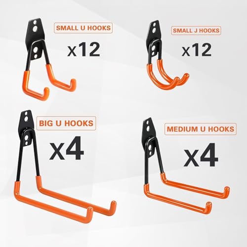 Steel Garage Storage Hooks (32 Count)