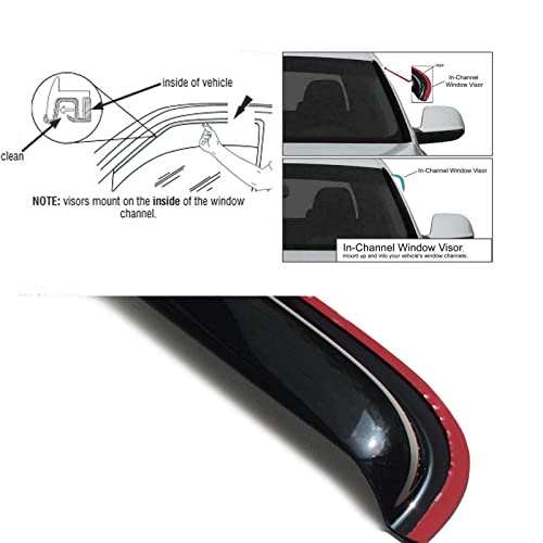 Rain Guards Compatible with Dodge Ram 1500 02