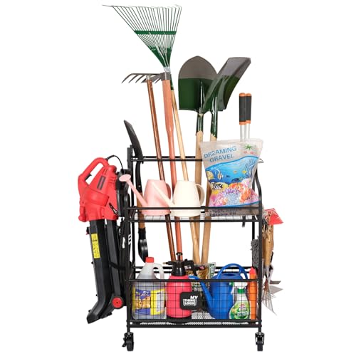 Rolling Garden Tool Organizer for Garage