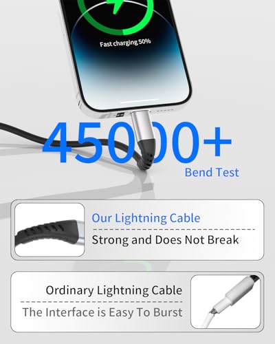 Coiled USBC to Lightning Cable (2 Count)