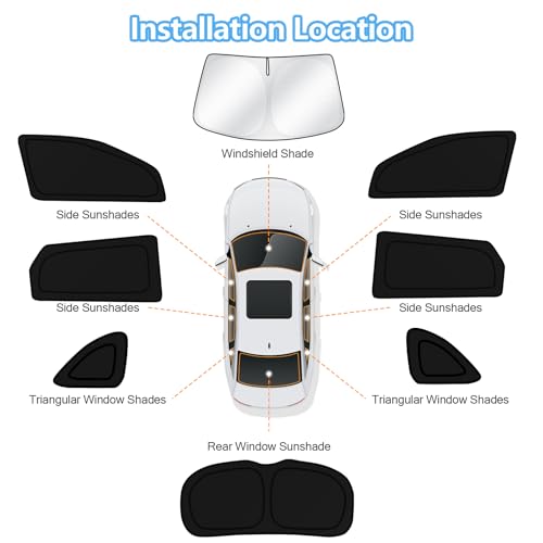 Car Window Shades for Hyundai Tucson 2016 (8 Count)