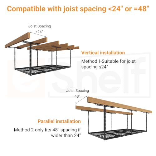 4x8ft Overhead Ceiling Garage Storage Rack