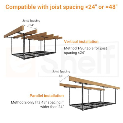 4x8ft Overhead Ceiling Garage Storage Rack