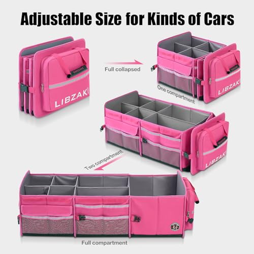 LIBZAKI Oversize 4 in 1 Car Trunk Storage Organizer