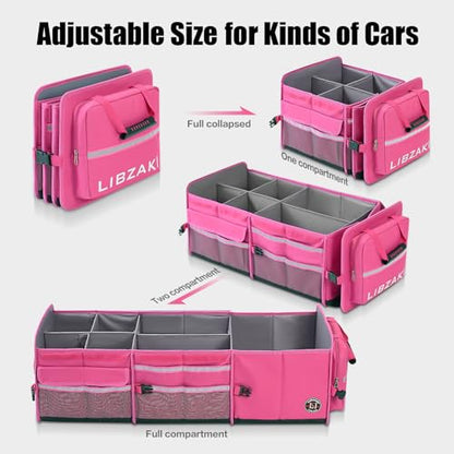 LIBZAKI Oversize 4 in 1 Car Trunk Storage Organizer