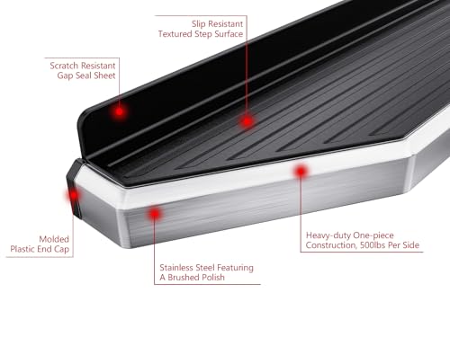 Polished Running Boards Style Compatible with Ford F250 F350 Super Duty 1999