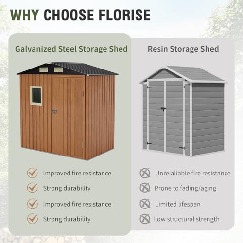 Outdoor Storage Shed 6x4 Ft