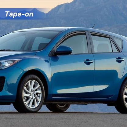 Window Visors Rain Guards for 2010 2011 2012 2013 Mazda 3 Hatchback