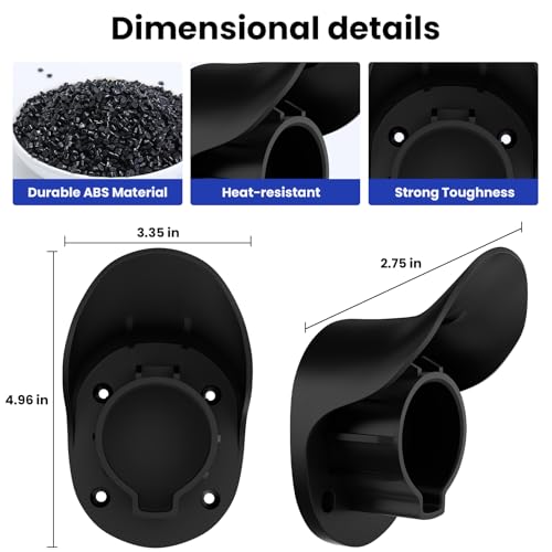 EV Charger Holder Wall Mount for SAE J1772 Electric Car Plug Nozzle Holster Dock and EV Cable Holder
