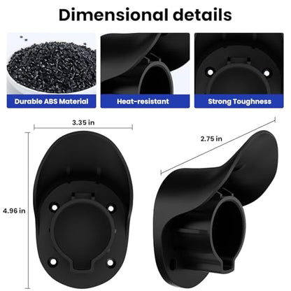 EV Charger Holder Wall Mount for SAE J1772 Electric Car Plug Nozzle Holster Dock and EV Cable Holder