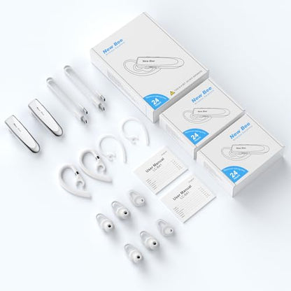 2 Pack] Bluetooth Earpiece V5.0 Wireless Handsfree Headset 24 Hrs Driving (2 Count)
