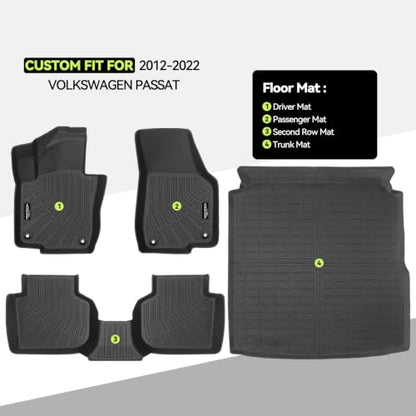 All Weather TPE Floor Mat Set for 2012