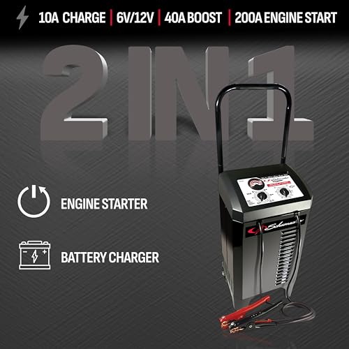 Wheeled 10A Car Battery Charger & Maintainer