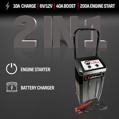 Wheeled 10A Car Battery Charger & Maintainer