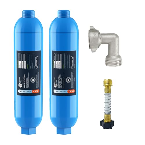 RV Marine Inline Filter with 1 Flexible Hose 2 (2 Count)