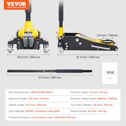 Low Profile Floor Jack 2 Ton