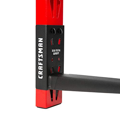 6-Arm, 10-Inch Deep Cantilever Rack Workshop for Wood, Lumber or Pipe Storage System, Arms Feature Anti-Marring Rubberized Coating and Roll Stops, 150-pound Capacity