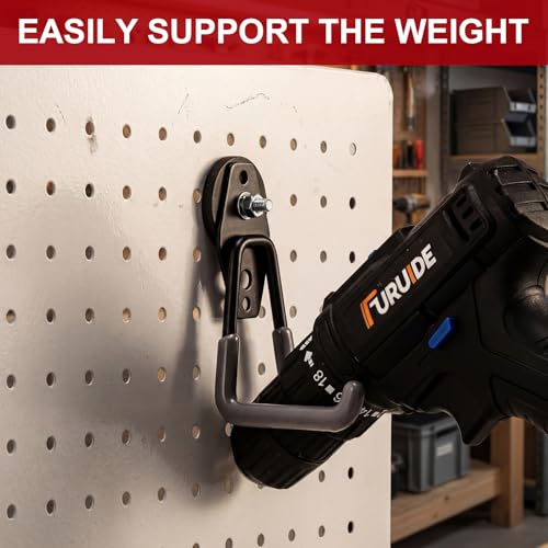 6 Pcs Large Magnetic Hooks Heavy Duty Garage Magnet Hooks Strong Storage Utility Magnetic Hangers with Anti Slip Rubber Coating for Indoor and Outdoor Hanging (6 Count)